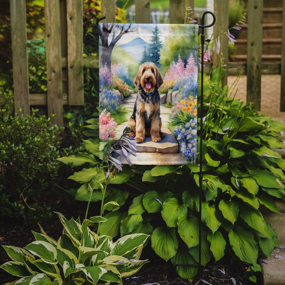 Otterhound Spring Path Garden Flag 11.25 in x 15.5 in
