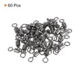 thumbnail image 3 of Uxcell 3 Way Swivel 66lb Copper Fishing Cross Line T Turn Terminal Tackle Black 60 Pack, 3 of 7
