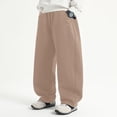 thumbnail image 5 of BOOMNY Boys Baggy Sweatpants Wide Leg Pants For Boys Trendy Solid Color Elastic Waist Athletic Jogger Pants With Pocket, 5 of 6
