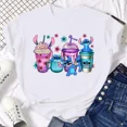 thumbnail image 3 of Ropa para niños kawaii Ohana Stitch Disney Lilo Stitch dibujos animados niños camisetas de algodón camisetas de verano camisetas blancas y negras, 3 of 5