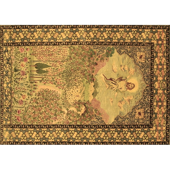 Ahgly Company Indoor Rectangle Persian Brown Traditional Area Rugs, 3' x 5'