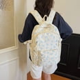thumbnail image 4 of Travel Backpack Set 17.72" Canvas 3 Piece With Lunch Box Pencil Case (Pink), 4 of 12
