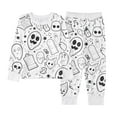 thumbnail image 1 of Ensemble de Pyjama d'Halloween pour Garçons à Manches Longues, Vêtement de Nuit avec Imprimé Bricolage, Tenue Confortable pour Enfants de 2 à 10 Ans, 1 of 3