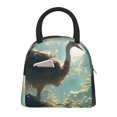 thumbnail image 1 of Easygdp Majestic Ostrich In Forest Bolsa de Almuerzo Insulada Grande, Forro de Aluminio, Diseño Espacioso, a Prueba de Fugas, Ideal para Trabajo, Picnics, Viajes y Actividades al Aire Libre, 1 of 6