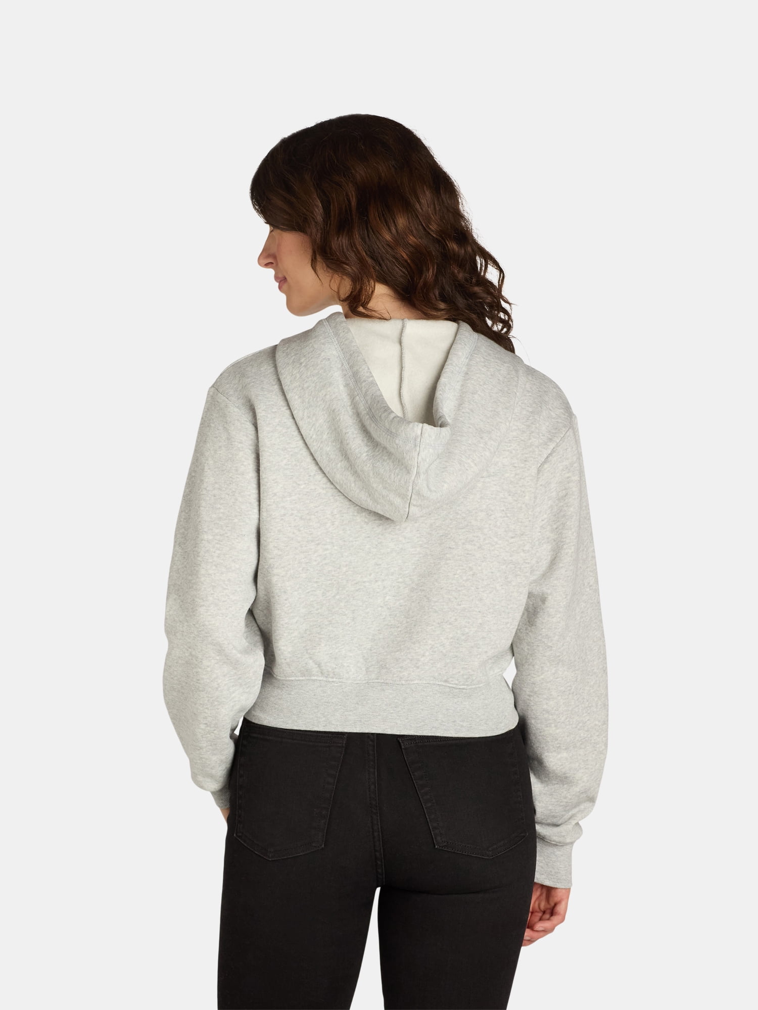 No Boundaries Cropped Zip Hoodie, Women’s