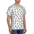 thumbnail image 2 of Bixox Men's Milk Tea Printed Short Sleeve Skinny Athletic T-Shirt, 2 of 6