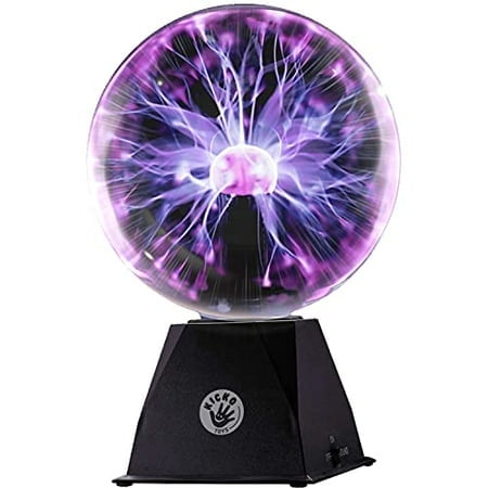 Kicko Purple Plasma Ball - 7 Inch - Nebula, Thunder Lightning, Plug-in - for Parties, Decorations, Prop, Kids, Bedroom, Home
