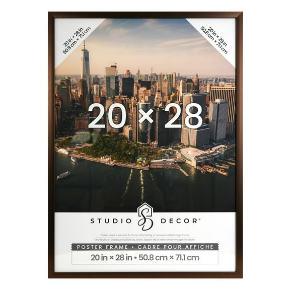 Studio Decor 20" x 28" Bronze Finish Poster Frames by Downtown  - Ready-to-Hang Wall Frame Set for Digital Prints & Posters, Horizontal or Vertical Display, 6 Pack