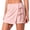 Pink plus size high waisted shorts a1, variant on Cagogo Women Plus Size High Waisted Tie Dye Mini Skirt Shorts Casual Solid Basic Party Vacation Beach Shorts, Khaki XL