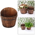 thumbnail image 4 of DOLITY Barrel Planter Garden Flower Pot Container Outdoor Indoor Flower Pot L L, 4 of 9