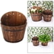 thumbnail image 4 of Maceta de madera tipo barril para jardín, interior y exterior. L, 4 of 9