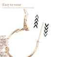thumbnail image 3 of ADDHAT 1Par Aretes Dorados Con Para Mujer Perfectos En Fiestas, 3 of 8