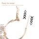 thumbnail image 3 of ADDHAT 1Par Aretes Dorados Con Para Mujer Perfectos En Fiestas, 3 of 8