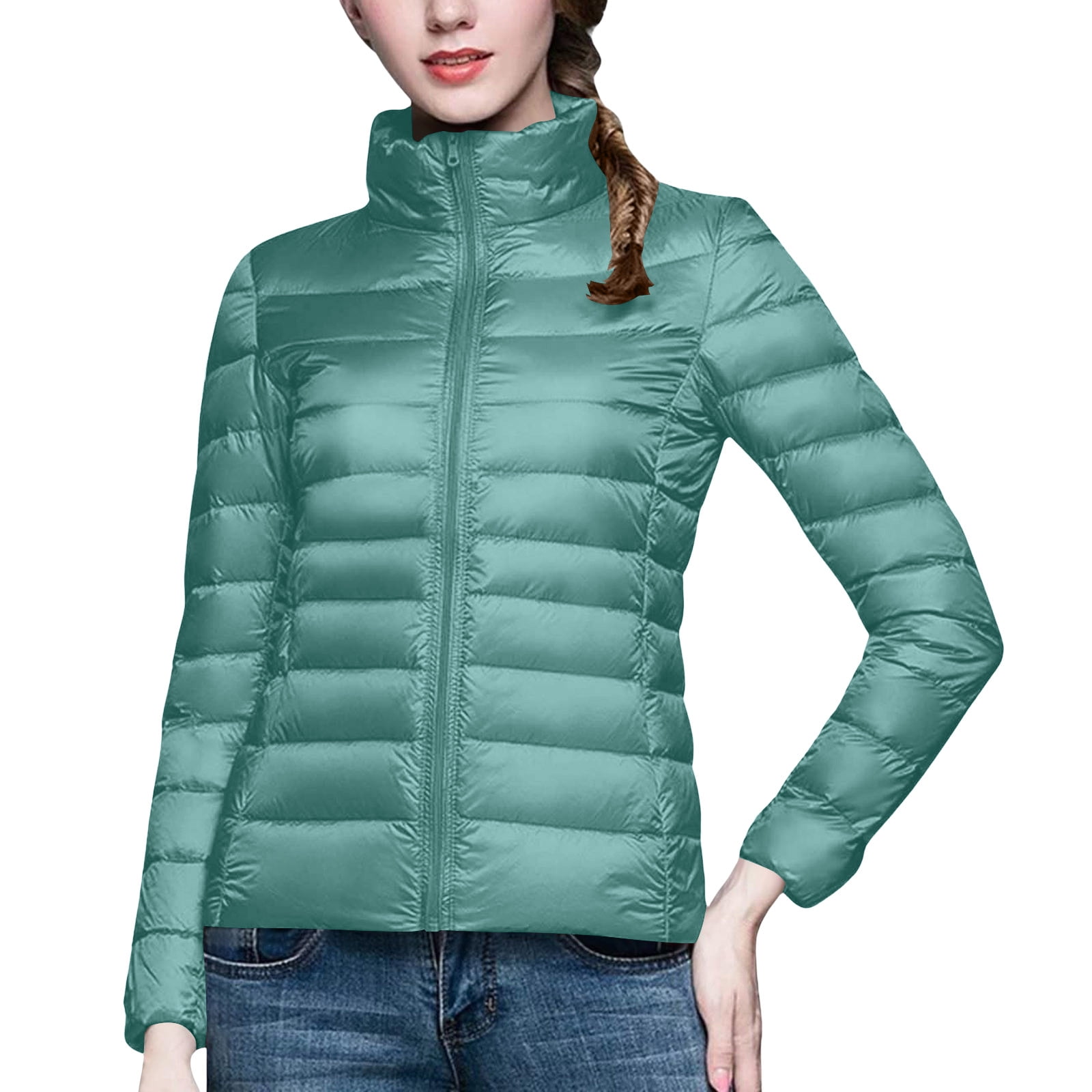 Mceream Women's Slim Fit Quilted Puffer Jacket Lightweight