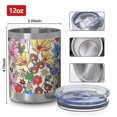 thumbnail image 3 of 12oz Tumblers Pioneer Flower Vacuum Insulated Stainless Steel Travel Tumbler Cups Mug with Lid and Straw for Beer,Coffee,Beverages with Cleaning Brush for Cold & Hot Drinks, 3 of 5