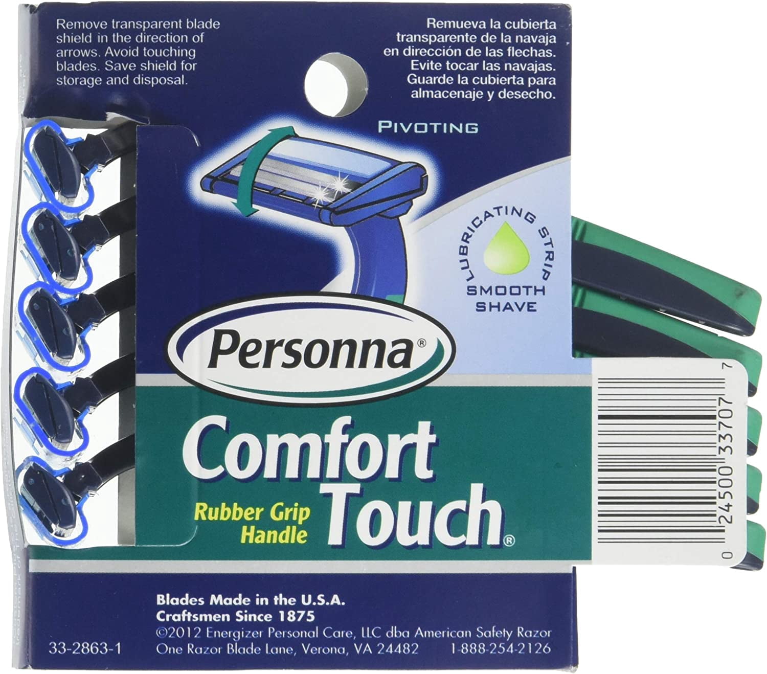 Personna Comfort Touch 2 Disposable Razor Blades, 5ct