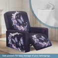 thumbnail image 3 of HELLHERO 4 Pack Moon and Floral Pattern Recliner Chair Slipcover, Brushed Recliner Chair Covers Side Pocket Anti Pet Hair Recliner Cover for Home Living Room, 3 of 8