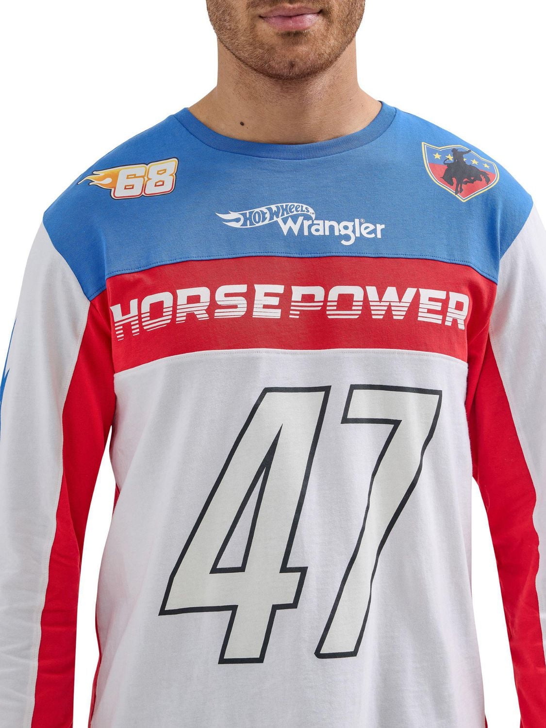 WRANGLER® x HOT WHEELS™ MEN’S LONG SLEEVE COLORBLOCKED TEE