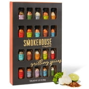 Smokehouse by Thoughtfully Ultimate Grilling Spice Set, Grill Seasoning Gift Set Flavors Include Chili Garlic, Rosemary and Herb, Lime Chipotle, Cajun Seasoning and More, Pack of 20