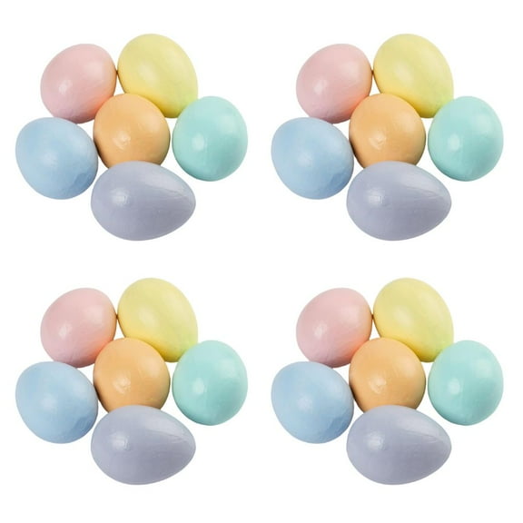 24pc Pastel Painted Paper Mache Eggs - for Easter - Factory Direct Craft