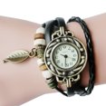 thumbnail image 1 of WIFKLSIIPG Women Children Retro LeatherWinding Bracelet Leaf Pendant Watch, 1 of 1