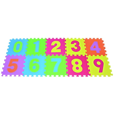 - POCO DIVO Numbers Puzzle Play Mat 10-tile Colorful EVA Foam Kids Early Education