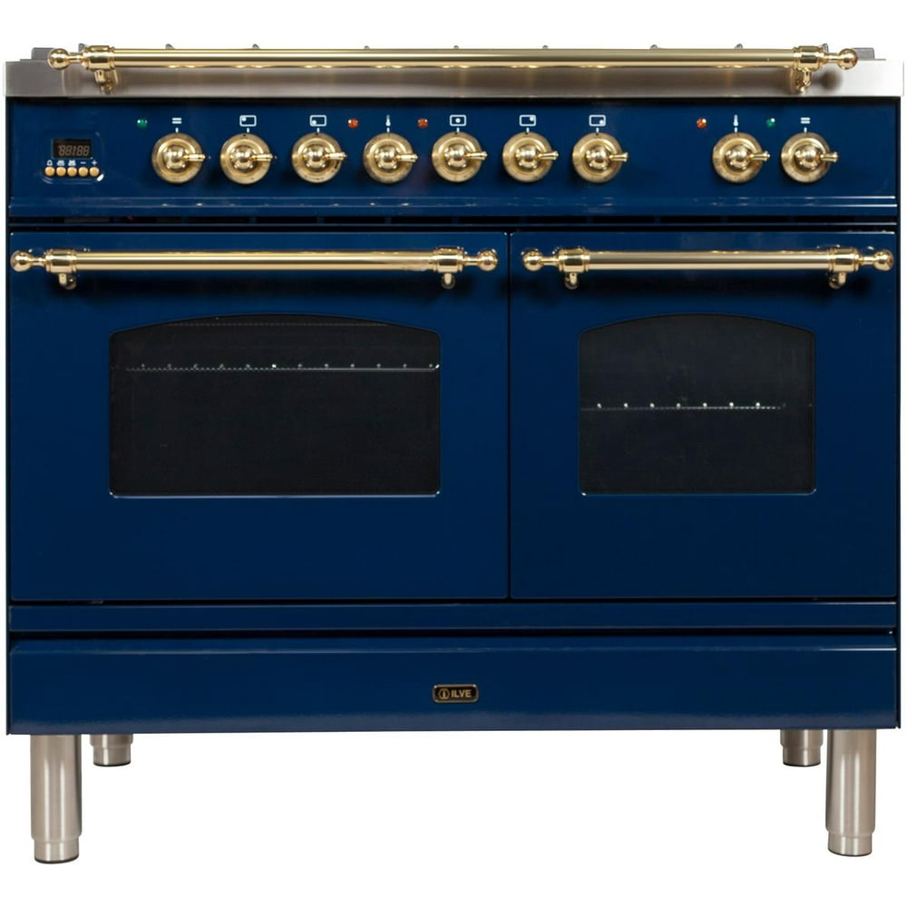 Ilve UPDN100FDMPBL Nostalgie Series 40 Inch Dual Fuel Convection