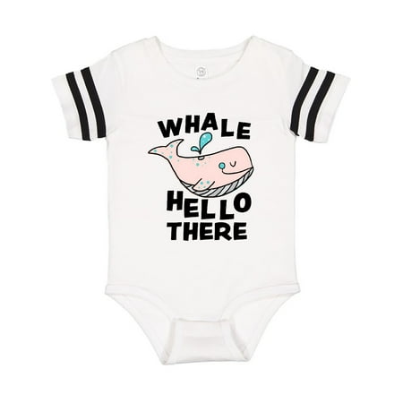 

Inktastic Cute Whale Hello There Gift Baby Boy or Baby Girl Bodysuit