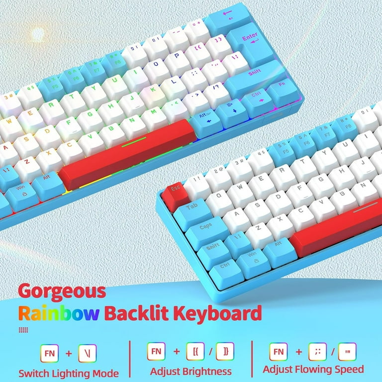 ZIYOU LANG T60 Wired 60% TKL Mechanical Gaming Keyboard with Led