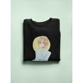 thumbnail image 3 of Anime Woman Thinking Sweatshirt Women -Image by Shutterstock, Female 3X-Large, 3 of 4