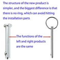thumbnail image 4 of 2 Pack Full 316 SS Quick Release Pin, Diameter 3/16"(4.8mm), Overall Length 1.45"(37mm), Dowel Pin Flat w/Spring Loaded Ball, Cylindrical Pin Positioning Pins Retainer Farm Lawn Garden$$Hardware, 4 of 8