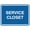 Blue, variant on Signs ByLITA Classic Framed Service Closet Sign | Durable Material | Storage Sign (Black) - Small