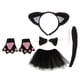 thumbnail image 2 of Conjunto de disfraz de gato negro para niña Gato Disfraz Vestuario de de Cumpleaños Navidad Niños de Utillaje para Niñas Negro Magideal Conjunto de disfraz de gato negro para niña, 2 of 7