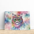 thumbnail image 3 of Hippie Exotic Shorthair Portrait Watercolor Tie-Dye Vintage Styles Horizontal Matte Canvas Poster Cat Lover Kitten Owner Gifts Wall Art Home Decor - 00014, 3 of 5