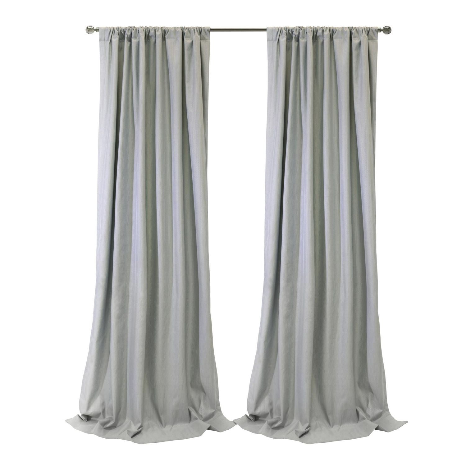 Loft Living Bexley Blackout Dual Header Single Curtain Panel 52 x 108 in Grey