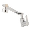 thumbnail image 1 of M Buder Grifo Universal Multifuncional Giratorio 360 Grados de Acero Inoxidable Brazo Robótico para Baño Agua Fría y Caliente Acabado Plateado Electrolítico Tubo 25.4 cm / 10 inches, 1 of 9