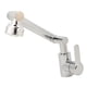 thumbnail image 1 of M Buder Grifo Universal Multifuncional Giratorio 360 Grados de Acero Inoxidable Brazo Robótico para Baño Agua Fría y Caliente Acabado Plateado Electrolítico Tubo 25.4 cm / 10 inches, 1 of 9