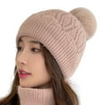 thumbnail image 2 of Women Winter Pompom Beanie Hat with Warm Fleece Lined, Thick Slouchy Snow Knit Skull Ski Cap, 2 of 7