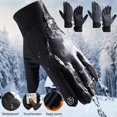 thumbnail image 4 of Waterproof Winter Gloves Men Warm Heating Gloves Touchable Thermal Riding Motorcycle Gloves ,Easy to Use, 4 of 7