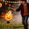 thumbnail image 7 of 1Pc Halloween Lighted Hanging Pumpkin Lantern, Pumpkin Halloween Wall Decor for Home Party Indoor Outdoor (Bat), 7 of 7