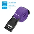thumbnail image 2 of Uxcell 1.5m Adjustable with Quick Release Buckle Luggage Straps, Purple 2 Pack, 2 of 5