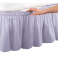 thumbnail image 1 of Wrap Around Bed Skirt, Easy Fit Elastic Dust Ruffle, Lilac, Queen/King, 1 of 5