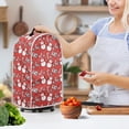 thumbnail image 3 of HELLHERO Christmas Snowman and Candy Cane Univesal Coffee Machine Dust Cover with Protects Against Scratches Polyester Blender Dust Cover, 3 of 6