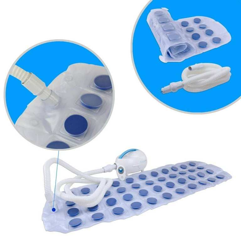Electric Bathtub Bubble Massage Mat, Waterproof Tub Massaging Spa Portable Non-Slip Suction Cup Bottom with Remote Control Adjustable Bubble Settings