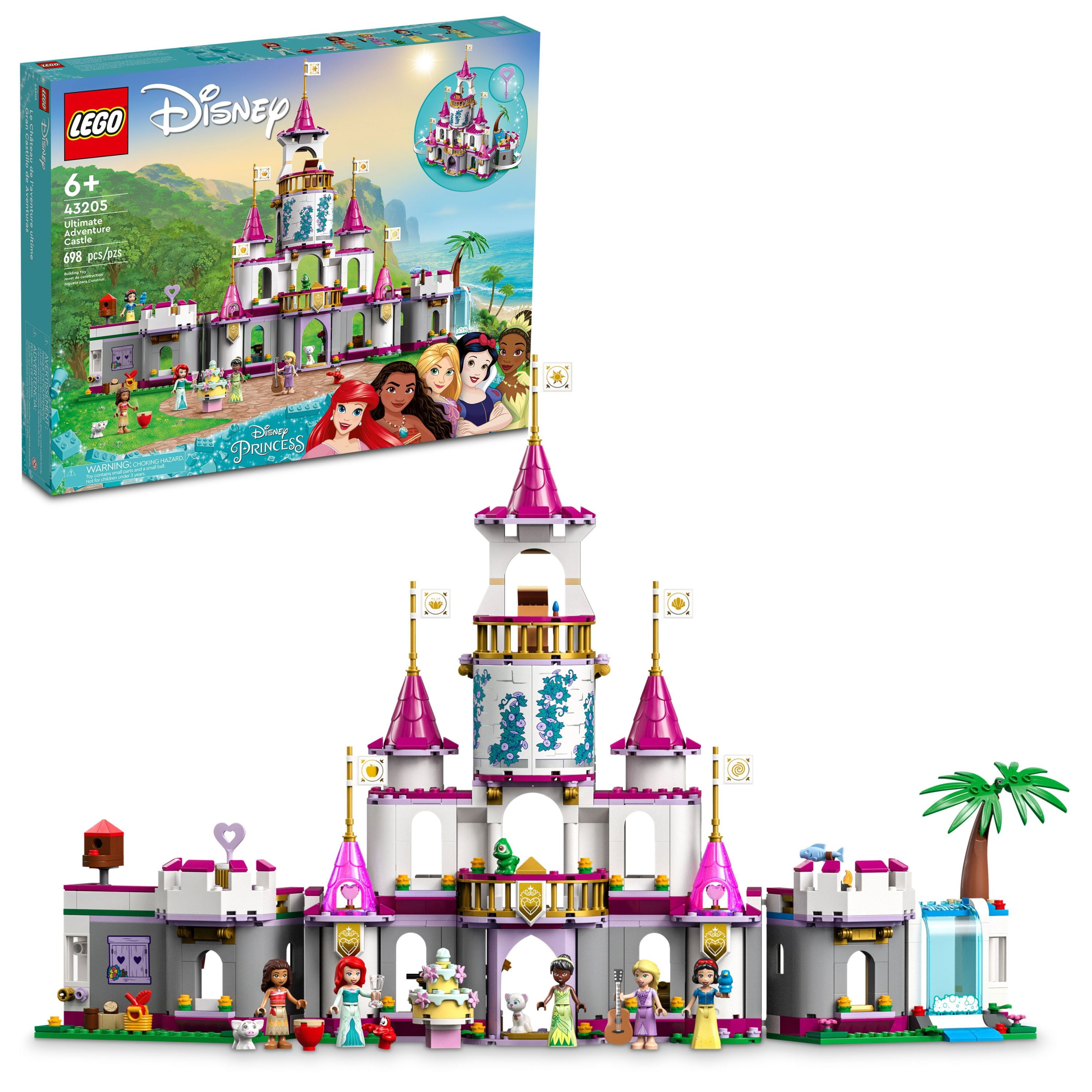 LEGO Disney Princess Ultimate Adventure Castle 43205 Building Toy with 5 Princess Mini-Dolls Including Ariel, Rapunzel and Snow White Walmart.com