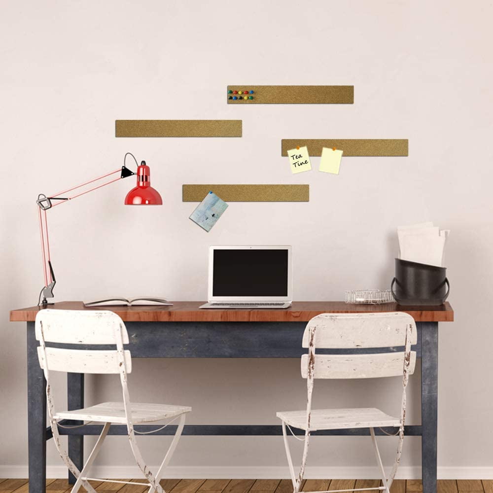 Cork Bulletin Board, Rectangular Frameless Multipurpose Cork Batten