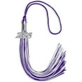 thumbnail image 6 of Endea Graduation Purple/White Mixed Color Graduation Tassel with Silver Date Drop, 6 of 11