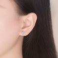 thumbnail image 4 of 925 Silver Zircon Snowflake Flower Earrings Ear Stud Jewelry Women Gifts-default, 4 of 5