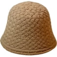 thumbnail image 4 of CoCopeaunts Vintage Knitting Bucket Hat Women Sweet Fisherman Hat Autumn Winter Solid Color Lightweight Crochet Beanies Cap, 4 of 8