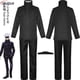 thumbnail image 5 of Disfraz de Gojo Satoru para hombre y niño, color negro y azul, con parche en el ojo, pelucas, gafas, uniformes de Anime para fiesta de Halloween, 110-3XL, 5 of 5